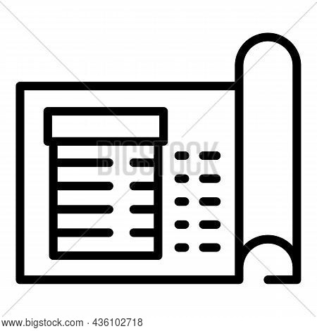 Building Plan Icon Outline Vector. City Multistory. Industry House