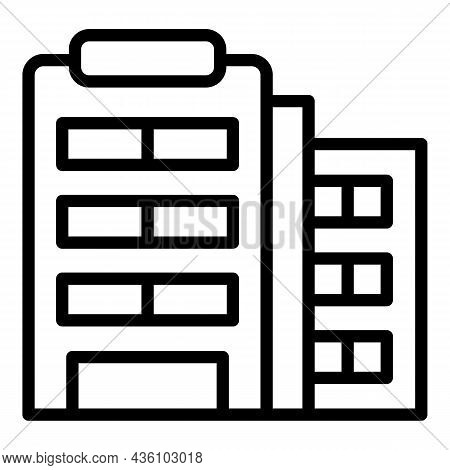Floor Multistory Icon Outline Vector. City Block. House Building