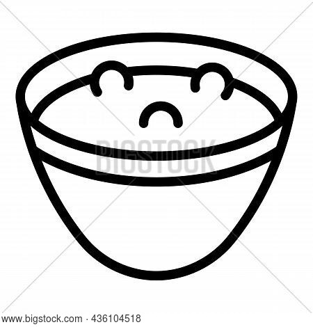 Sea Cream Soup Icon Outline Vector. French Food. Meat Chowder