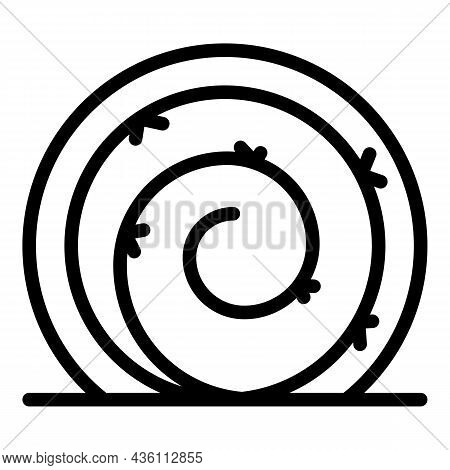 Hayloft Bale Icon Outline Vector. Hay Straw. Farm Grass