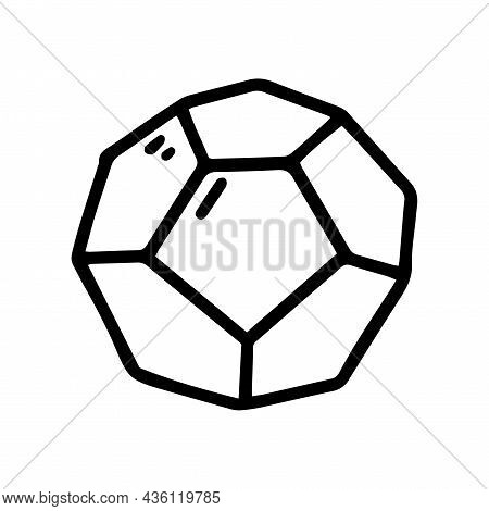 Pentagon Dodecahedron Line Vector Doodle Simple Icon