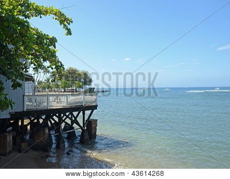 Cais da beira-mar em Lahaina, Maui