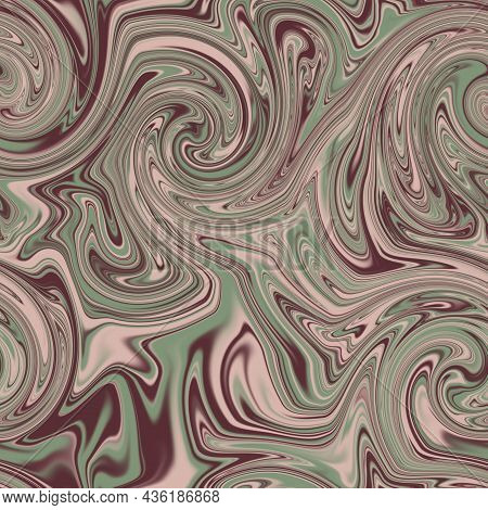 Seamless Twirly Swirly Abstract Liquid Marble Surface Pattern Design For Print