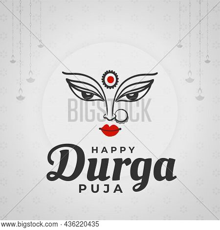 Indian Durga Pooja Festival Background Vector Design Illustration