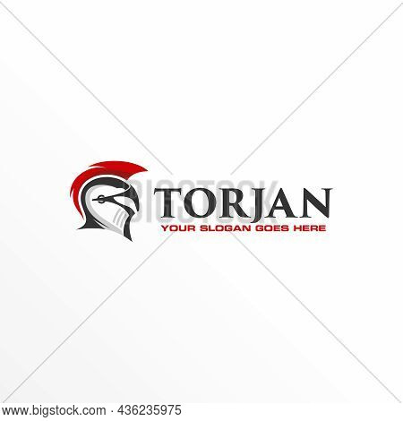 Spartan Helmet Logo Free Vector Stock. Viking Abstract Design Concept. Can Be Used As A Symbol Relat