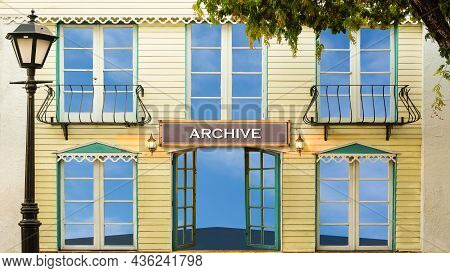 Street Sign The Direction Way To Archive