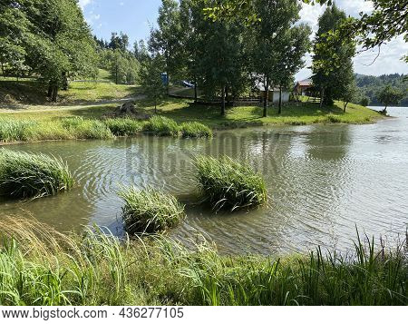 Lake Bajer Or Artificial Reservoir Bajer On The River Licanka, Fuzine - Gorski Kotar, Croatia (umjet
