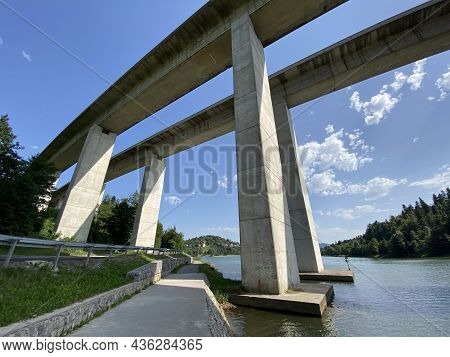 Viadukt Over Lake Bajer, Bajer Bridge Or Viaduct Bajer In Fuzine - Gorski Kotar, Croatia (most Bajer