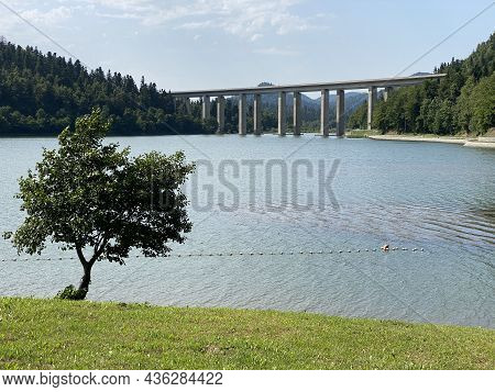 Viadukt Over Lake Bajer, Bajer Bridge Or Viaduct Bajer In Fuzine - Gorski Kotar, Croatia (most Bajer