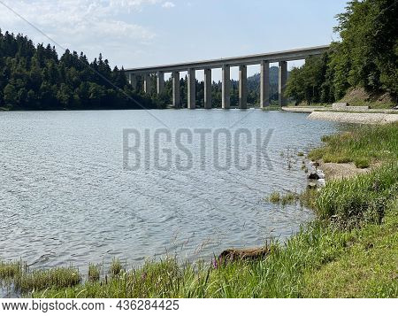 Viadukt Over Lake Bajer, Bajer Bridge Or Viaduct Bajer In Fuzine - Gorski Kotar, Croatia (most Bajer