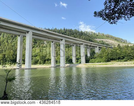 Viadukt Over Lake Bajer, Bajer Bridge Or Viaduct Bajer In Fuzine - Gorski Kotar, Croatia (most Bajer