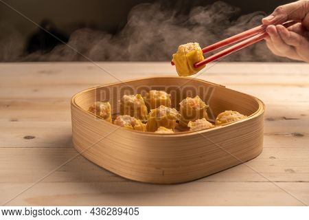 Chinese Preparing Vegetable Dim Sum (yumcha). Asian Food Chinese Traditional Food Cuisine.