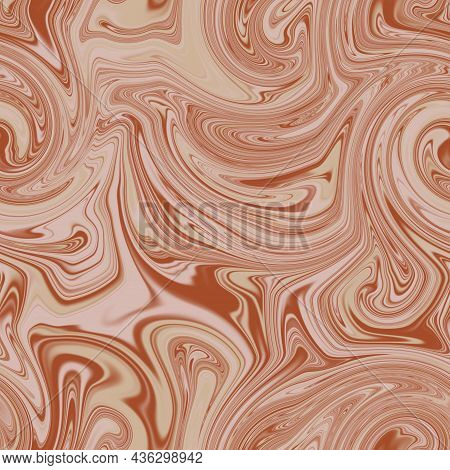 Seamless Twirly Swirly Abstract Liquid Marble Surface Pattern Design For Print