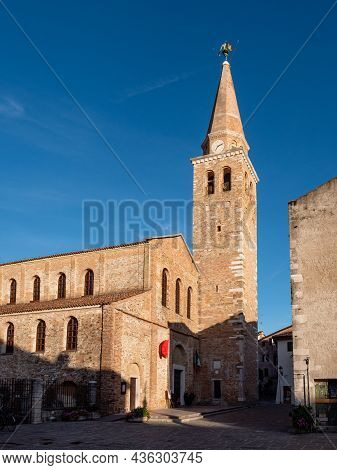 Basilica Of Sant'eufemia Church In Grado, Friuli-venezia Giulia, Italy On A Summer Evening