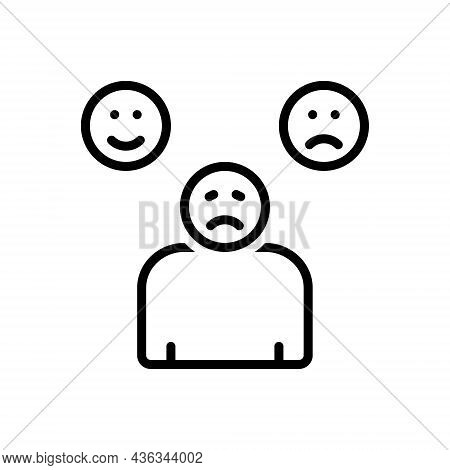 Black Line Icon For Emotional Sentimental Mushy Gooey Lackadaisical Slobbery