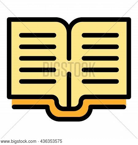 Electronic Open Catalog Icon. Outline Electronic Open Catalog Vector Icon Color Flat Isolated