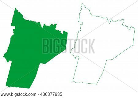 Saude Municipality (bahia State, Municipalities Of Brazil, Federative Republic Of Brazil) Map Vector