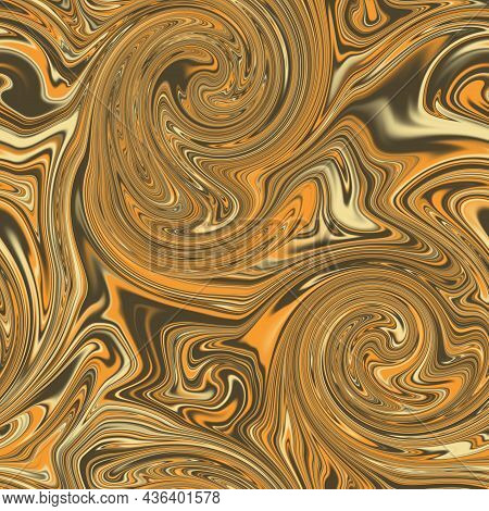 Seamless Twirly Swirly Abstract Liquid Marble Surface Pattern Design For Print