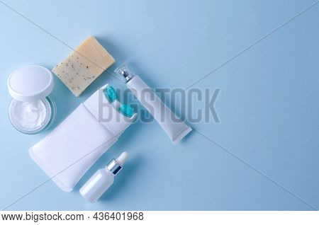 Cosmetic Product For Skin Care Of Face, Neck, Decollete, Eyes. Lifting Cream With Massage Nozzle, Na