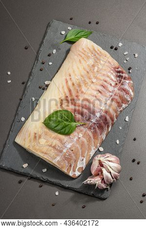 Raw Pollock (pollachius Virens) Fillet. Fresh Fish For Healthy Food Lifestyle