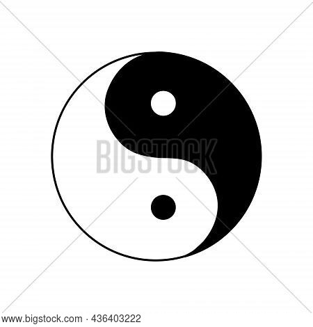 Yin And Yang, Ancient Symbol Of Chinese Philosophy, Meaning Harmony, Dual Nature Of All Existing Obj