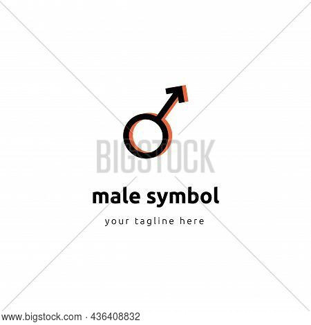 Male Sign Icon, International Womens Day Symbol. Eps10 Vector Illustration On White Backgrounf