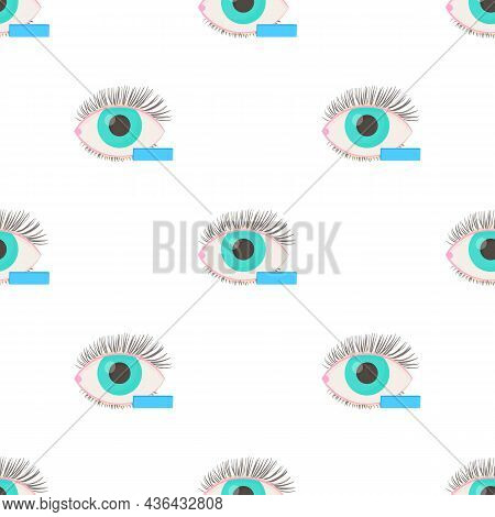 Myopia Eyesight Disorder Pattern Seamless Background Texture Repeat Wallpaper Geometric Vector