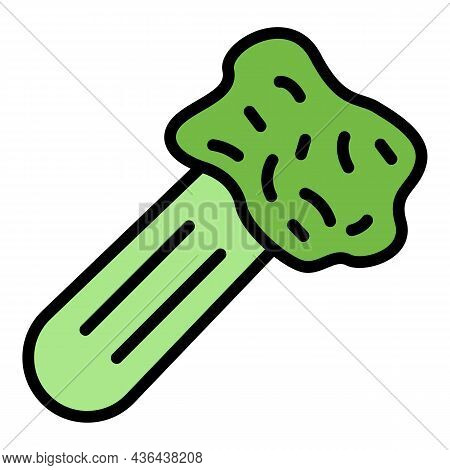 Celery Stick Icon. Outline Celery Stick Vector Icon Color Flat Isolated