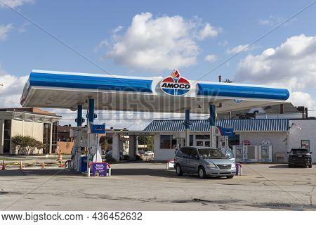 Frankfort - Circa October 2021: Amoco Gas And Fuel Station. Amoco Is A Division Of Bp And British Pe