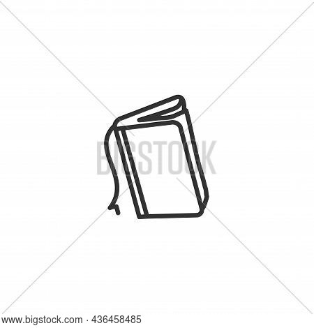 Book Isolated Line Icon For Web And Mobile