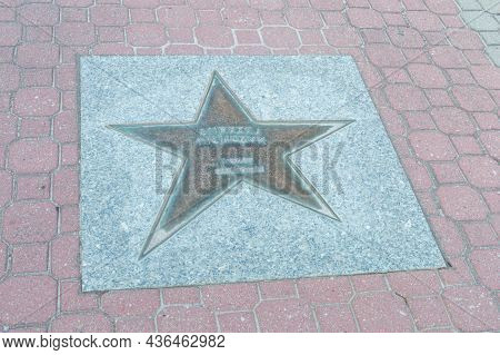 Wladyslawowo, Poland - July 21, 2021: Star Of Andrzej Niemczyk At Sports Stars Alley.