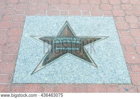 Wladyslawowo, Poland - July 21, 2021: Star Of Bronislaw Malinowski At Sports Stars Alley.