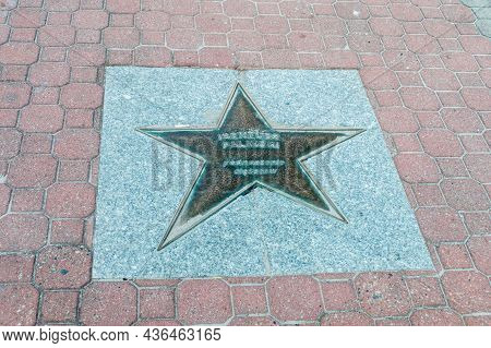 Wladyslawowo, Poland - July 21, 2021: Star Of Ireneusz Palinski At Sports Stars Alley.