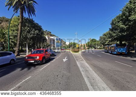 Málaga, Spain - June 20, 2021: View Of 
