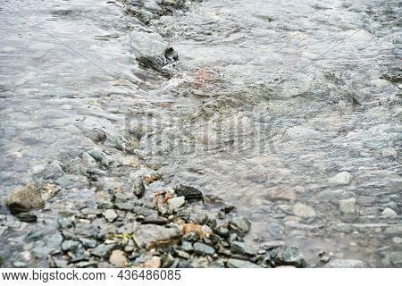 Vacation Landscape. Russian Altai Mountains. Multa Region. Holiday At Home. Staycation Concept. Rive