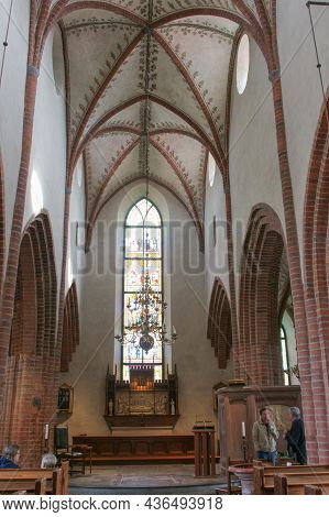 Sweden, Uppsala - April 19 2019: Interior View Of Uppsala Cathedral On April 19 2019 In Uppsala, Swe