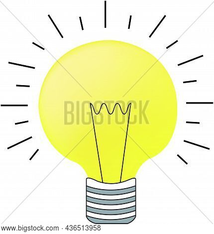 A Light Bulb Icon Vector Image Illustration