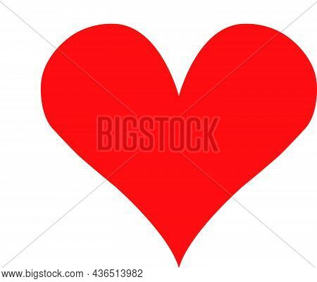 The Red Heart-shaped Icon Vector Image Illustration