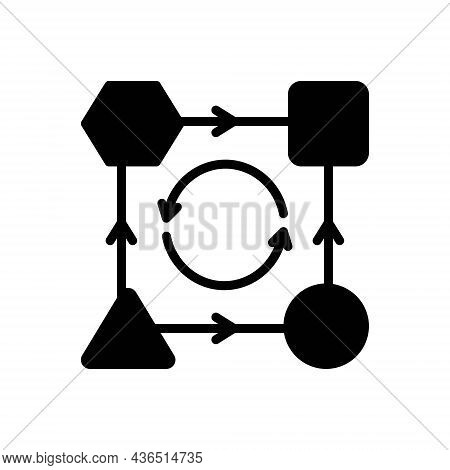Black Solid Icon For Transform Change Convert Modify Alter Transfer Transmute