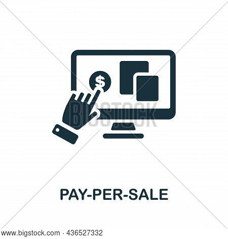 Pay-per-sale Icon. Monochrome Sign From Affiliate Marketing Collection. Creative Pay-per-sale Icon I