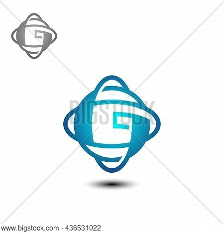 Letter G Modern Shape Orbit Logo Design Template Element With Bold Line. Vector Illustration Eps.8 E