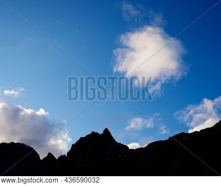 Sunset in the Pyrenees, Panticosa, Tena Valley in Huesca province, Aragon in Spain.
