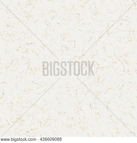 Handmade White Gold Metallic Rice Sprinkles Paper Texture. Seamless Washi Sheet Background. Sparkle 