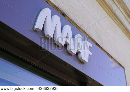 Bordeaux , Aquitaine  France - 10 15 2021 : Maaf Sign Text Front Of Office Insurance Bank Agency Bra