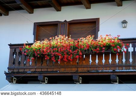  Architecture of Cortina d Ampezzo, famous resort in the Dolomites, Italy, Europe                              