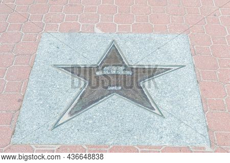 Wladyslawowo, Poland - July 21, 2021: Star Of Boxer Jozef Grudzien At Sports Stars Alley.