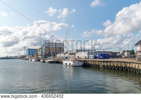 Wladyslawowo, Poland - July 21, 2021: Wladyslawowo Harbour At The Baltic Sea In Summer. View With Sa