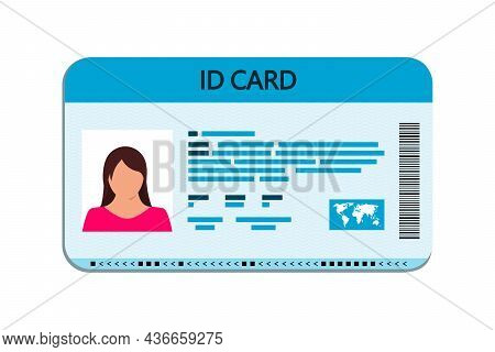 Id Card. License For Identity And Driver. Document Of Identification, National, Name, Age And State.