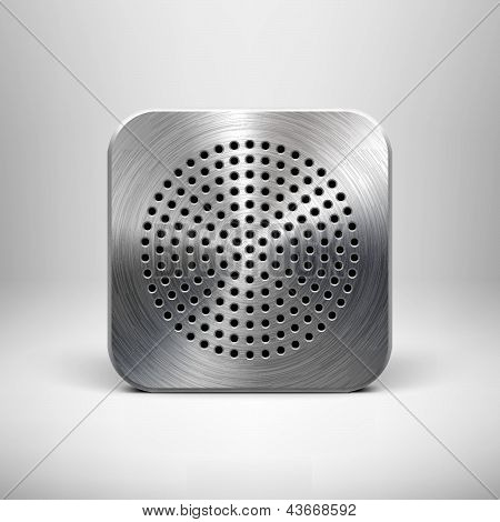 Tecnologia App icona modello con Texture metallo