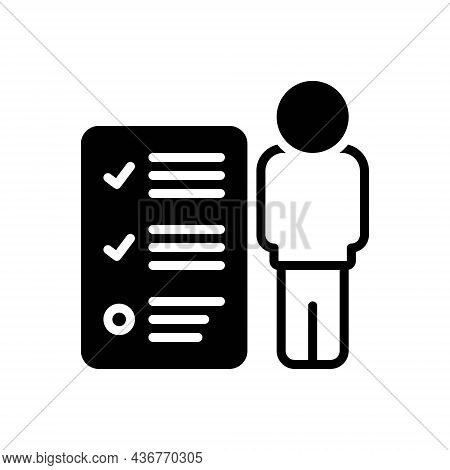 Black Solid Icon For Responsibilities Authority Burden Duty Power Liability